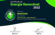 Mantova recebe Certificado de Energia Renovável 2022
